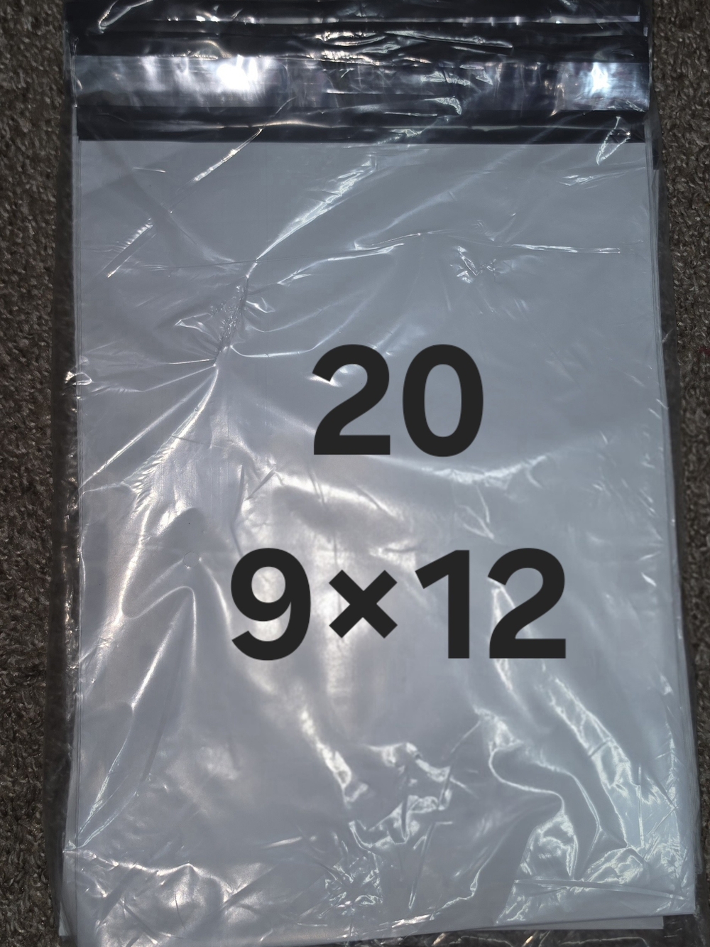 White 9x12 Protective Poly Mailers - 20 Pack